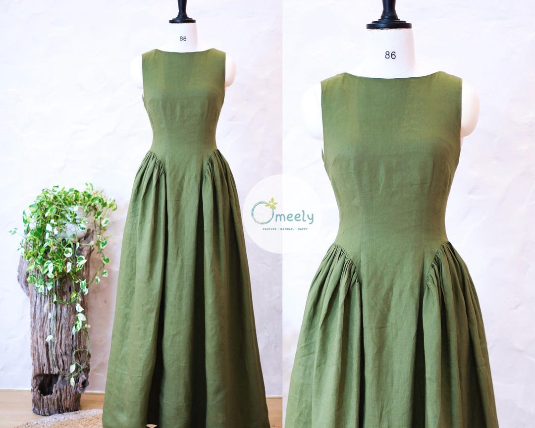 Carla Boatneck Linen Dress