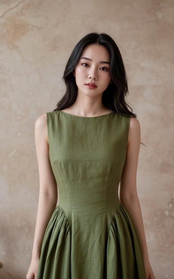 linen dress for cocktail attire Linen Occasion Wear
