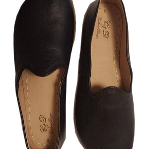 Handcraft Barefoot Yemeni Shoes | Wide Toe Box Shoes | Genuine Leather Comfy Shoes | Authentic Barefoot Slip-On | Black Barefoot Yemeni