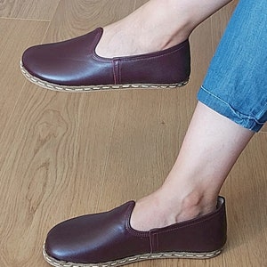 Handmade Barefoot Yemeni Shoes | Wide Toe Box Shoes | Genuine Leather Comfy Shoes | Authentic Barefoot Slip-On | Boho Barefoot Yemeni Shoes