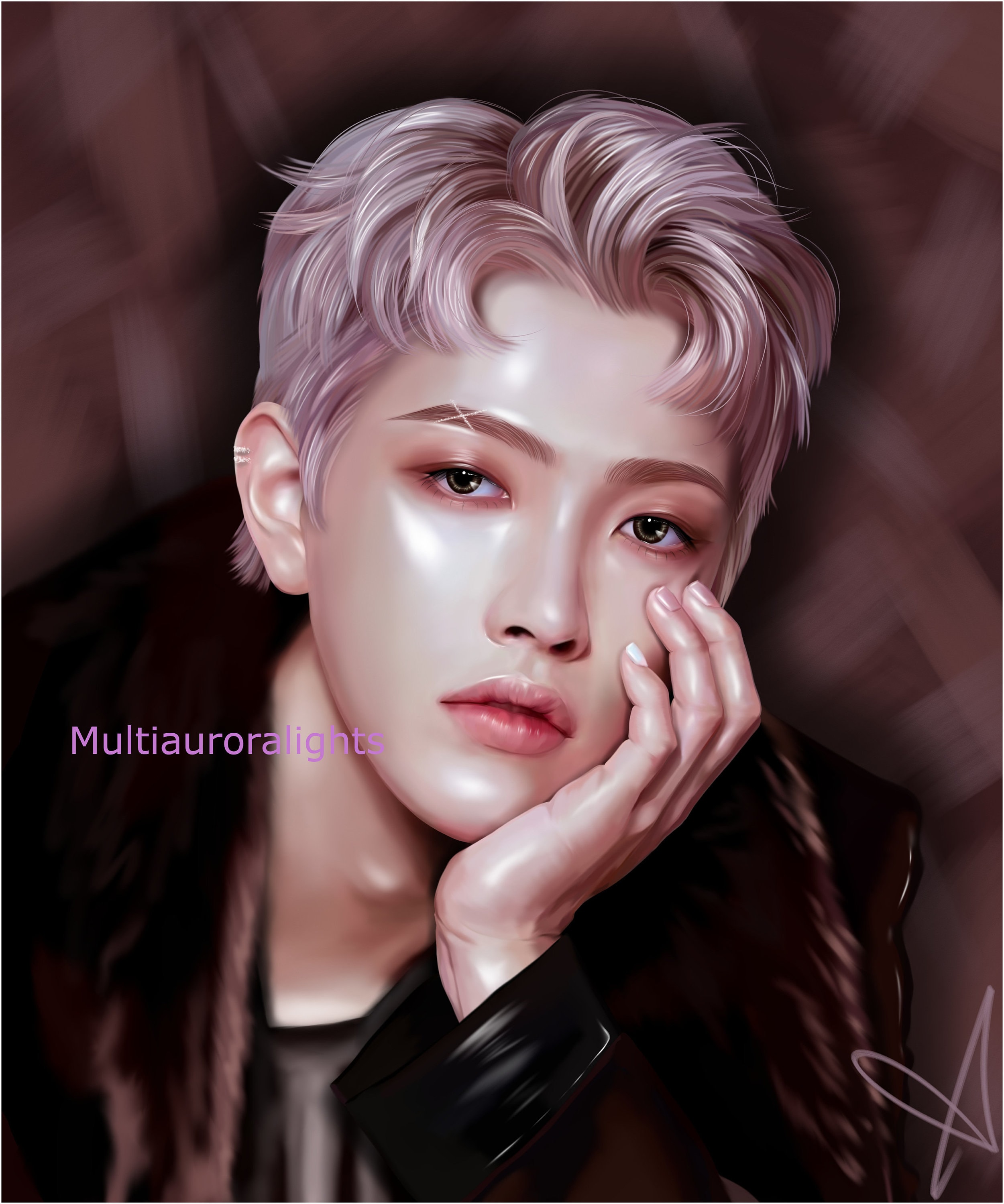 入荷now 安全 Fanart K-pop Original Ateez From Hongjoong, Print Etsy - Poster K-POP+アジア