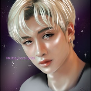 Bang Chan, from Stray Kids original k-pop fanart print poster