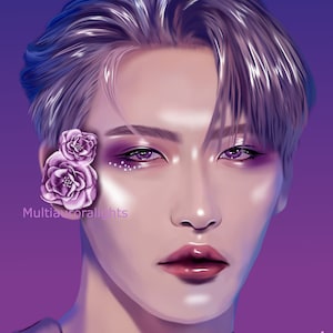 Seonghwa, von Ateez original k-pop fanart print