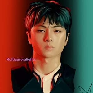 Jay, from Enhypen original k-pop fanart print poster