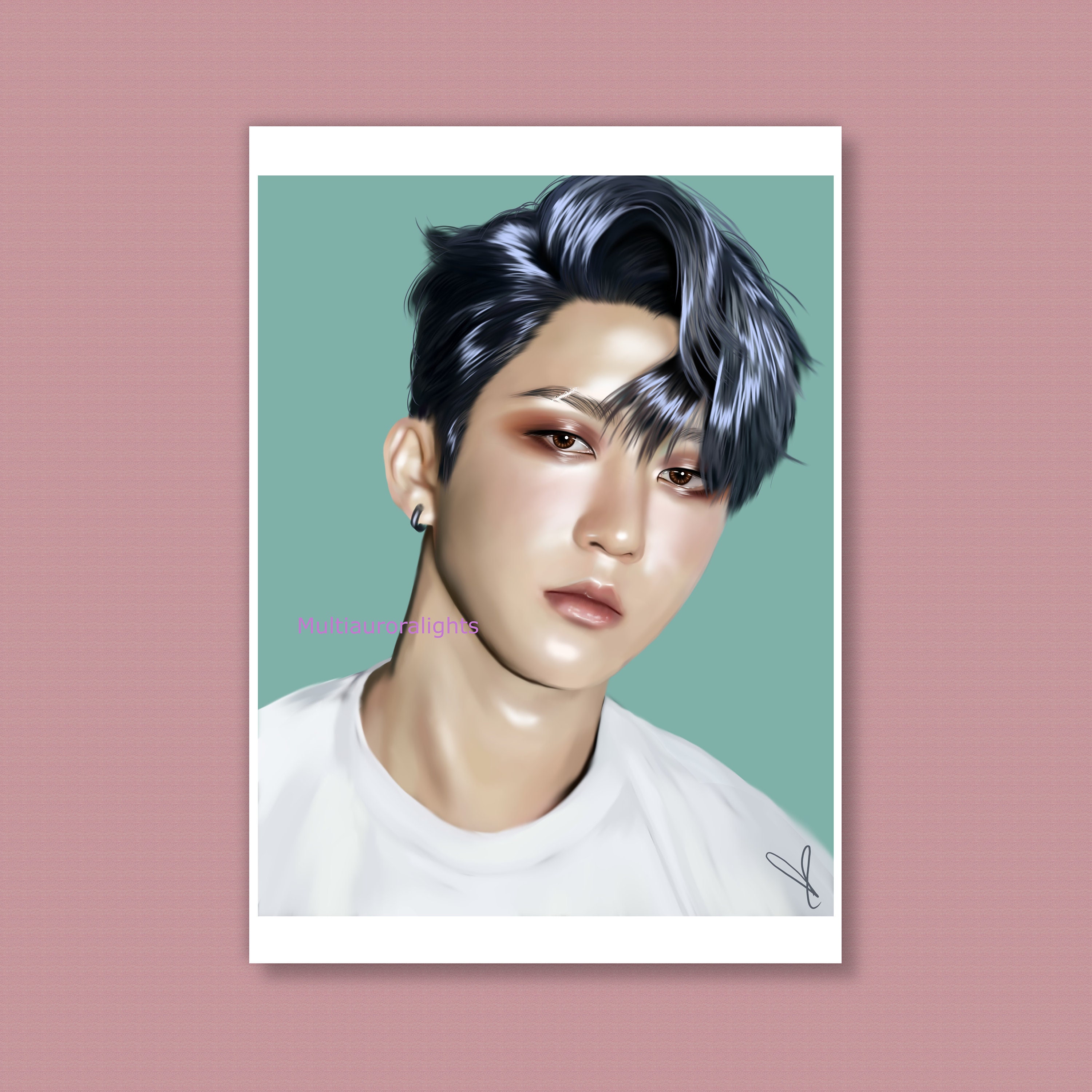 Stray Kidsのチャンビン、オリジナルK-POPファンアートプリント