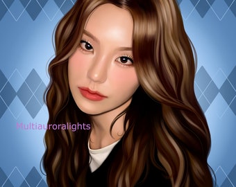 Yeji, from ITZY k-pop original fanart print poster