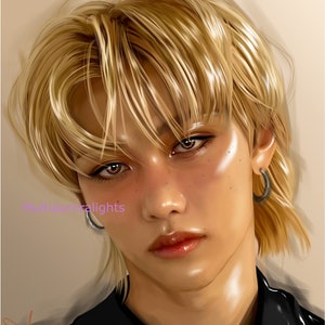 Felix, from Stray Kids original k-pop fanart print poster