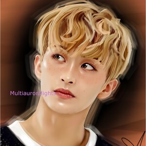 Mark Lee, from NCT original k-pop fanart print poster