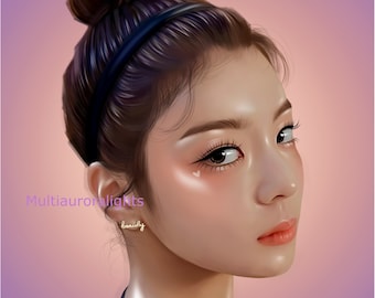 Lia, from Itzy original k-pop fanart print poster