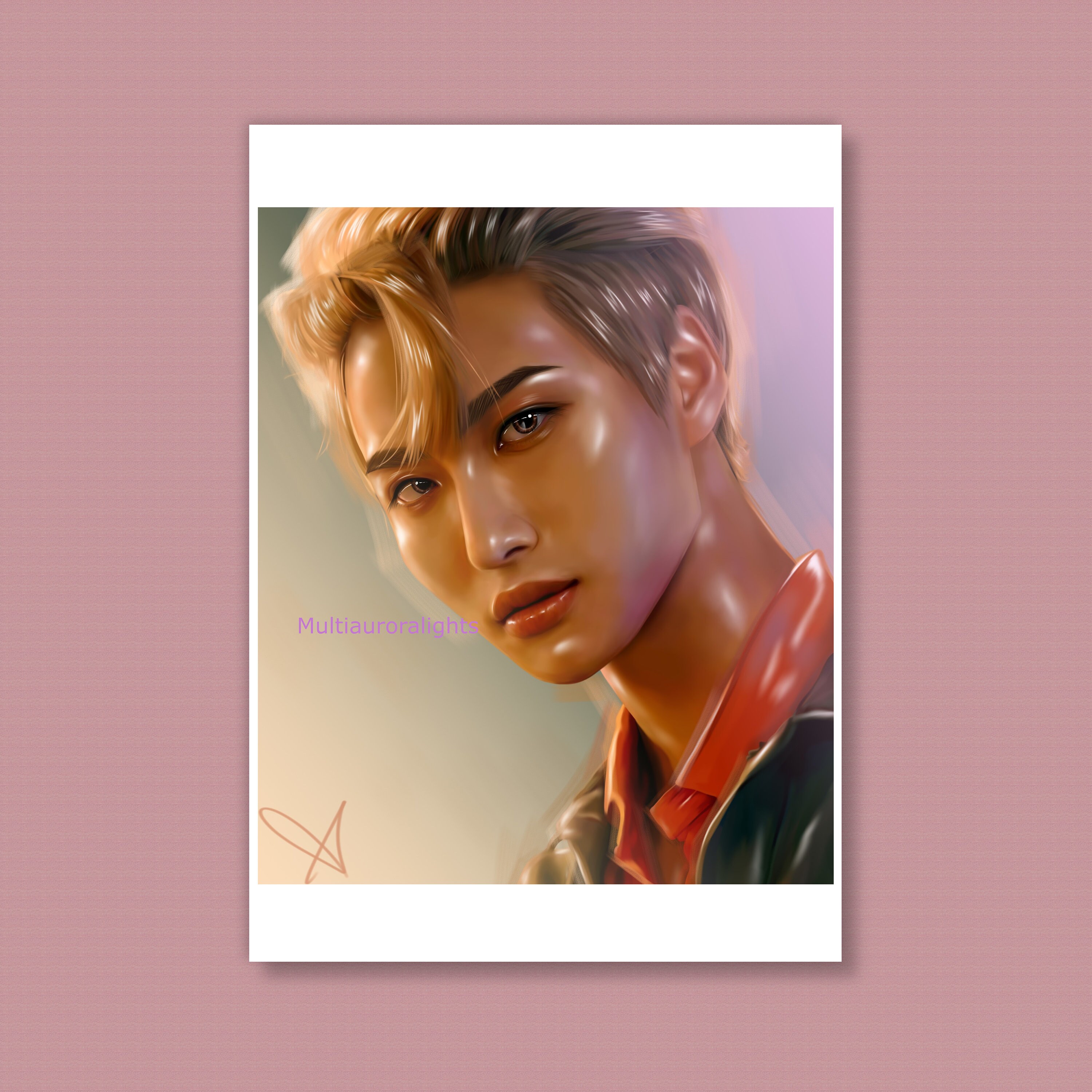 Ateezのソンファ、オリジナルK-POPファンアートプリントポスター