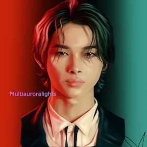 Niki, from Enhypen original k-pop fanart print poster