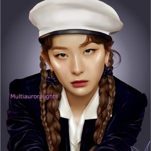 Seulgi, from Red Velvet original k-pop fanart print poster