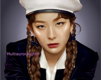 Seulgi, from Red Velvet original k-pop fanart print