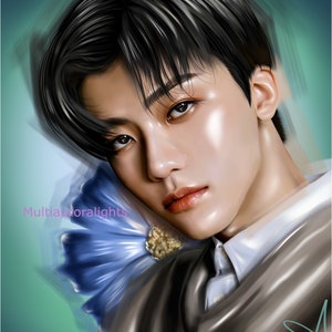 Jaemin, z plakatu NCT z oryginalnym fanartem k-popowym