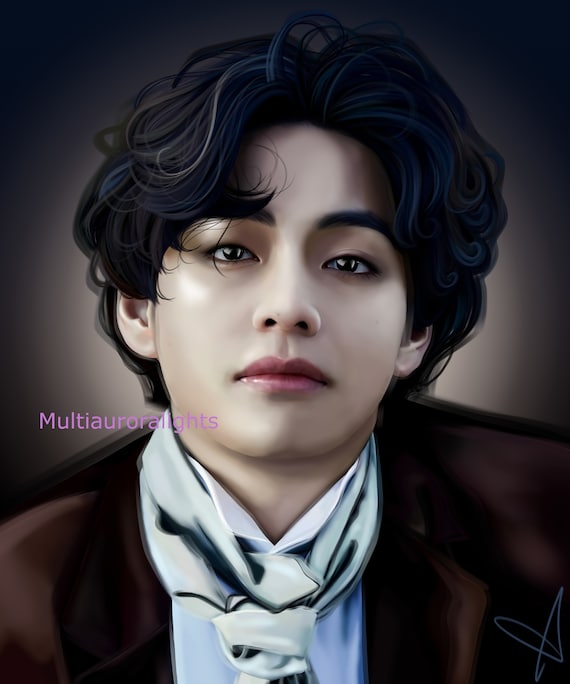 Kim Taehyung (V), From BTS Original K-pop Fanart Print Poster - Etsy