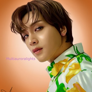 Haechan, from NCT original k-pop fanart print poster
