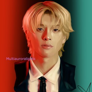 Jake, from Enhypen original k-pop fanart print poster