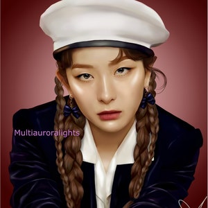 Seulgi, from Red Velvet original k-pop fanart print poster