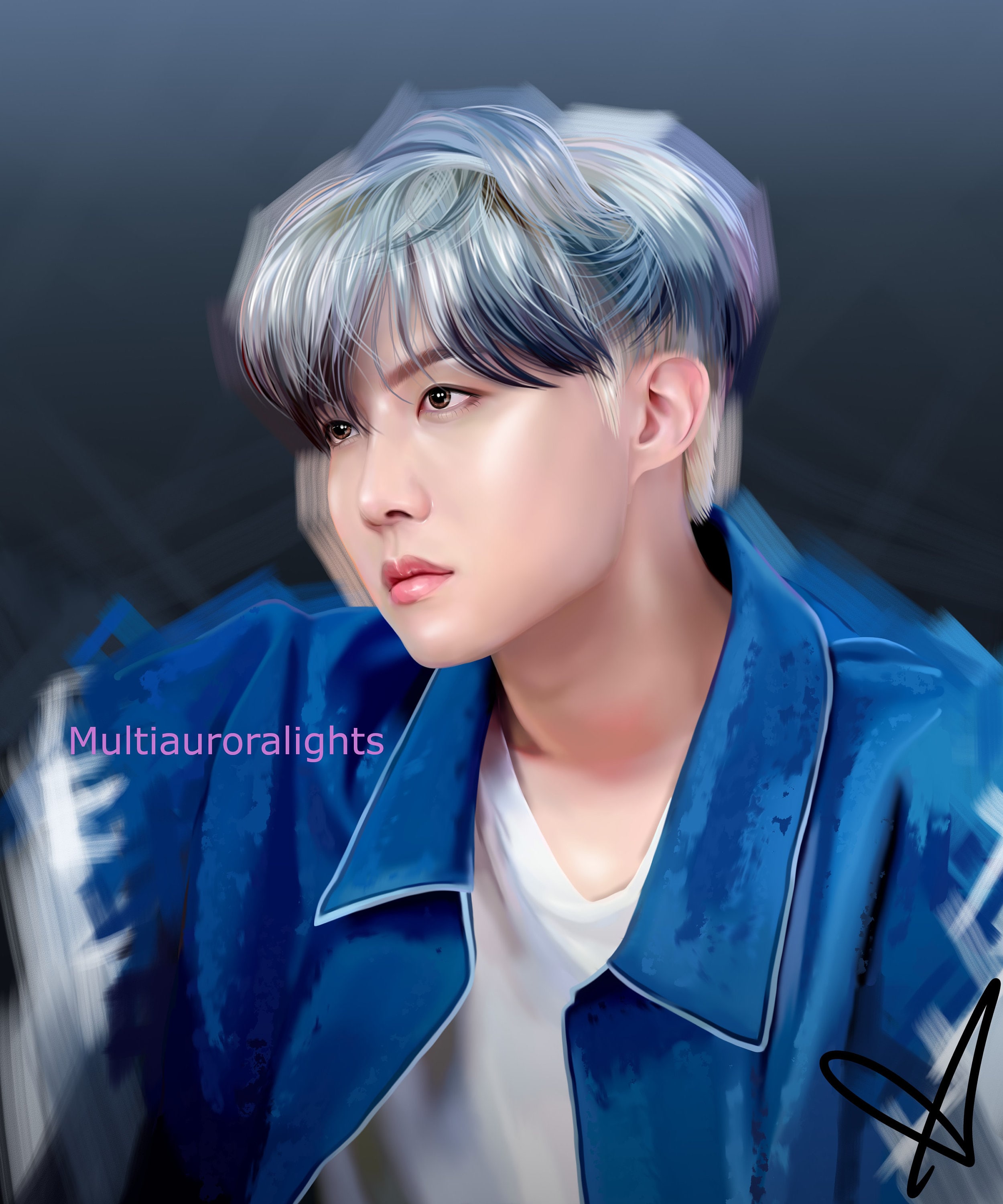 J-Hope、BTS オリジナル K-POP ファンアート プリント ポスターより