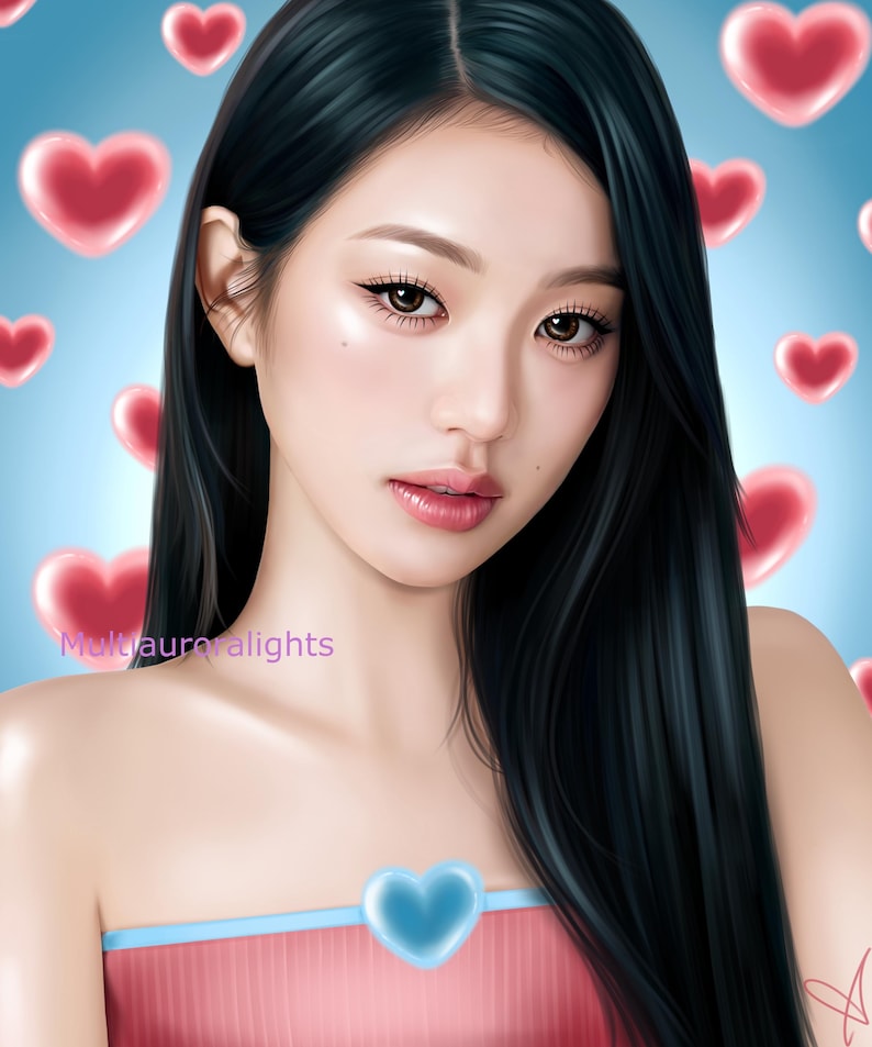 wonyoung-from-ive-original-k-pop-fanart-print-poster-etsy-uk