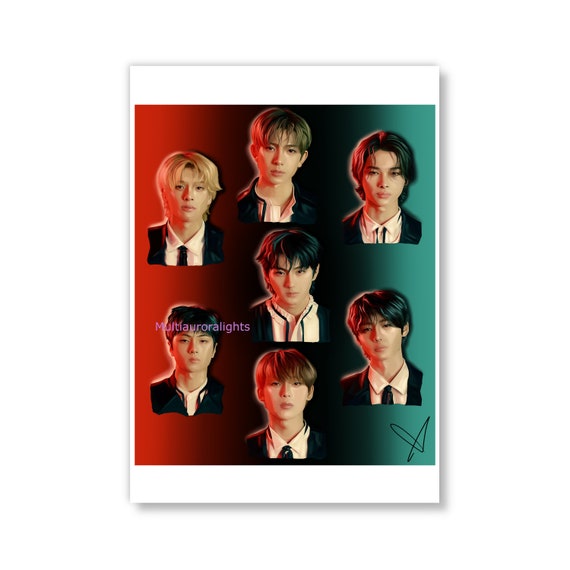 Enhypen (group Vers) Original K-pop Fanart Print Poster - Etsy