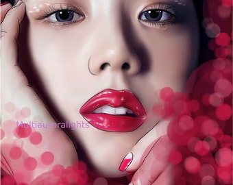 Jisoo, from Blackpink original k-pop fanart print poster