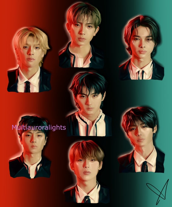 Enhypen (group Vers) Original K-pop Fanart Print Poster - Etsy