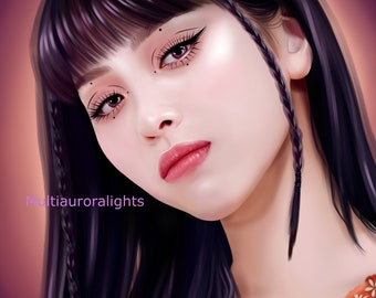 Ryujin, from ITZY original k-pop fanart print poster