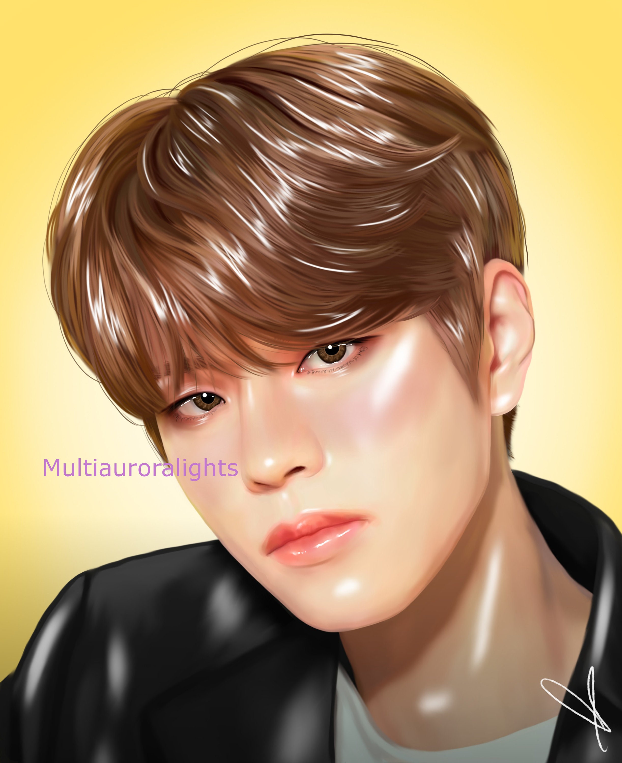 Stray Kidsのスンミン、オリジナルK-POPファンアートプリントポスター