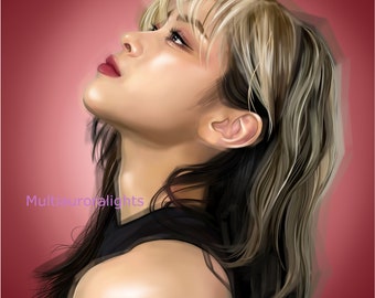 Ryujin, from ITZY original k-pop fanart print poster