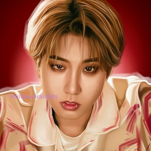 Han Jisung from Stray Kids original k-pop fanart print poster