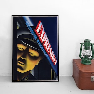 Poster -Express goods! German Reichsbahn- Imperial German Railways Steam train Deutsche Bahn DB Print Wall Print