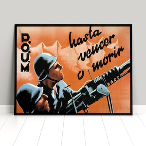 Spanish Civil War Propaganda Poster "Until you win or die" POUM War Art Wall Print Socialism Antifascism Second Spanish Republic
