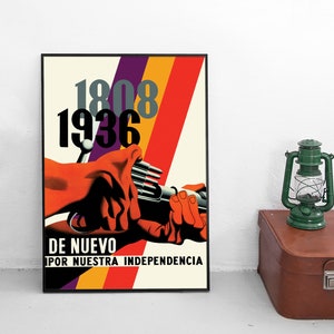 Propaganda Poster &quot;Wieder für unsere Unabhängigkeit&quot; Spanischer Bürgerkrieg Plakat Kunstdruck