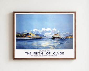 Firth of Clyde Scotland Poster: Vintage Travel Print