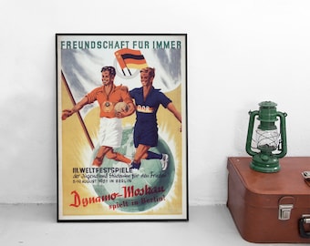 Eastern Germany: Propaganda Poster -gdr/soviet Football Cup