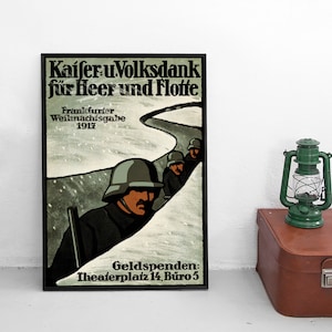 Imperial German WWI Propaganda Poster -Christmas gifts for soldiers & sailors- First World War Art Wall Print Home Decor
