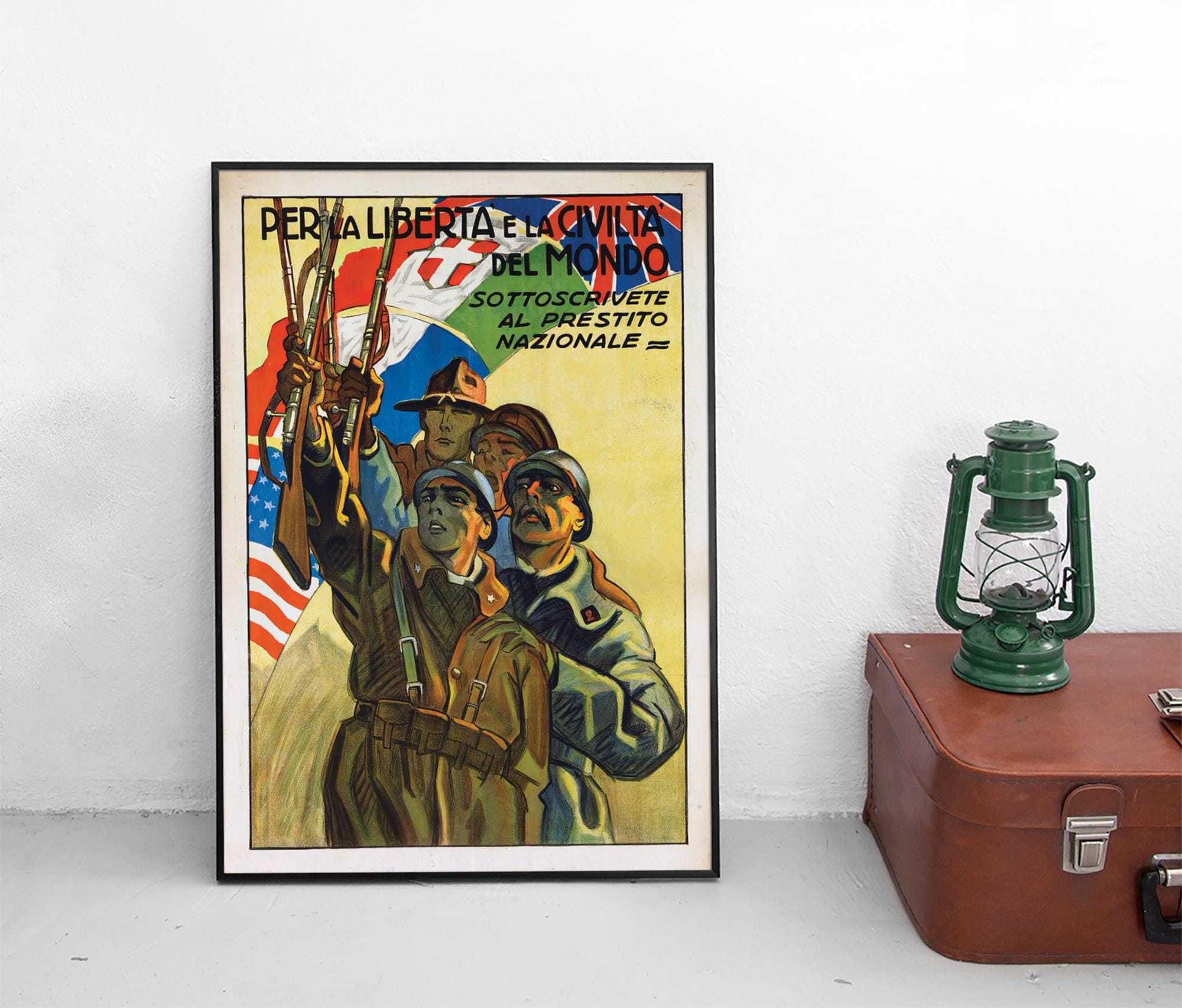 Manifesto Di Propaganda Della Seconda Guerra Mondiale "Se Guidi Da Solo, Guidi Con Hitler" Stampa USA - Italia - Foto 10