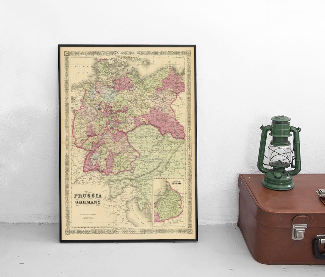 Map of Prussia and the German Empire 1871 Poster Print - Etsy