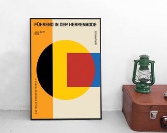 Poster Bauhaus Design Exhibition 1923 Men's Wear Germany Weimar Advertisement Vintage Art Wall Print