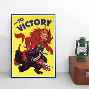 Poster &quot;Canada - to victory&quot; WWII Propaganda Art Wall Print World War II Propaganda
