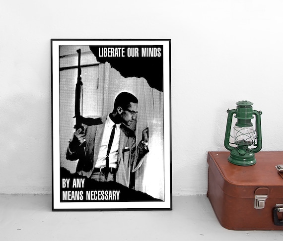 Poster Black Panther - Liberate Our Minds by Any Means Necessary