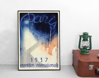 Vintage Exhibition Poster "World's fair Paris, France 1937"