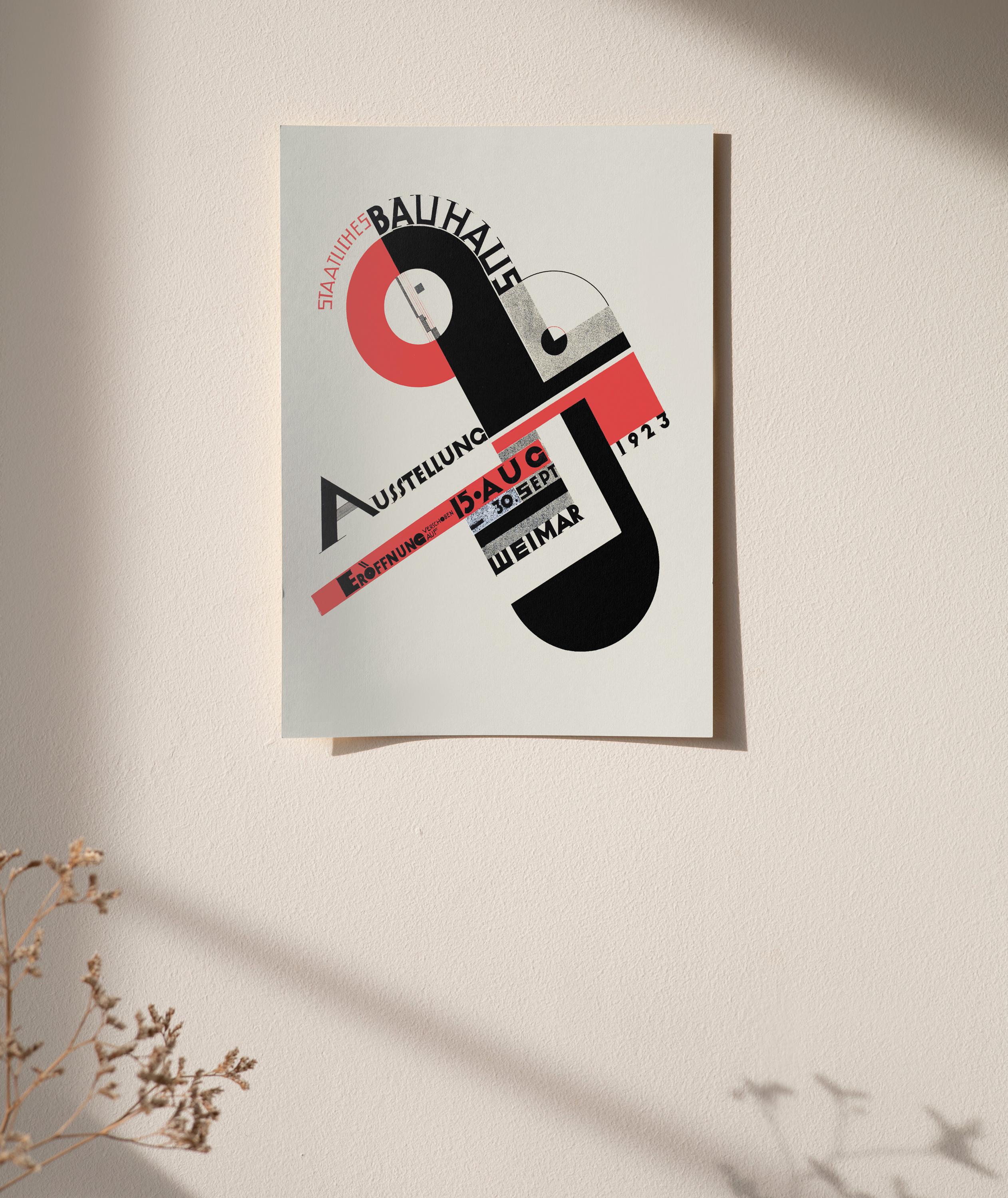 Poster Bauhaus Design Exhibition 1923 Germany Weimar Advertisement