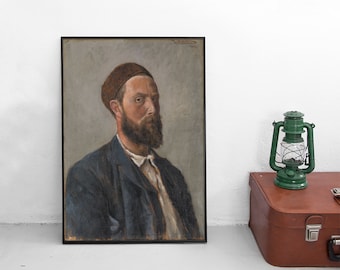 Poster Theodor Kittelsen: "Self Portrait"