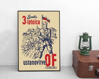 1944 Propaganda Poster "Long live the Socialist Federal Republic of Yugoslavia" OF