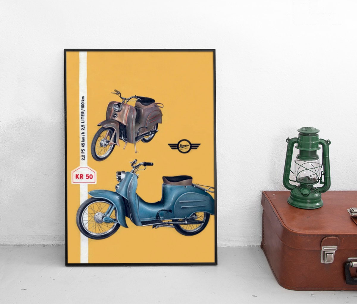 Moped Retro Zubehör für Oldtimer Motorräder