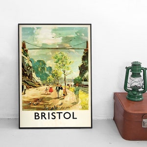 Travel Poster UK Bristol, England. British Railways Print home decor Wall Print Travelling