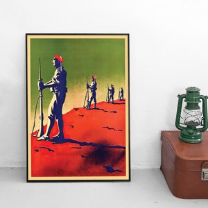 Poster di propaganda della guerra civile spagnola "Soldato nazionalista basco" Stampa artistica da parete Ejército Nacional
