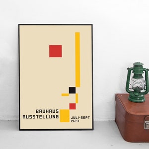 Poster Bauhaus Design Exhibition 1923 Germany Weimar Advertisement Vintage Art Wall Print Home Decor